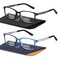 EASY READ 2 Pairs TR90 Bifocal Reading Glasses for MenRectangular Sport Blue Light Blocking Readers with Spring HingeMagnification 175BlackBlue