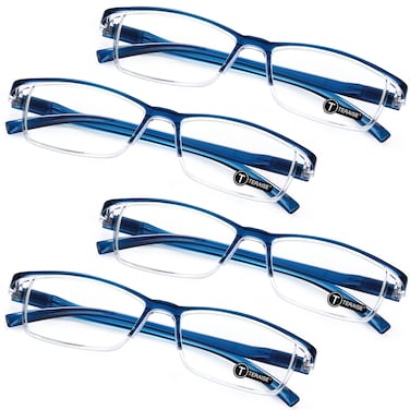 TERAISE Anti UV Reading Glasses 4 Pairs Blue Light Blocking Reader Womens Mens 275X