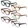 REAVEE 6 Pack Reading Glasses for Women Blue Light Blocking Cute Square Computer Readers with Spring Hinge 25