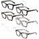 REAVEE 6 Pack Reading Glasses for Women Men Blue Light Blocking Cute Square Computer Readers with Spring Hinge 15