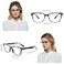 CLASAGA Progressive Multifocus Reading Glasses for Women Men Blue Light Blocking Multifocal Computer Readers Eyeglasses 4 mix 20 x