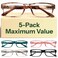 Gaoye 15 Professional Reading Glasses for All Day Computer Readers with Blue Light Protection Value Pack