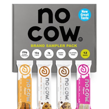No Cow Vegan Protein Bars Brand Sampler 12 Pack