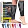 BLITZU Calf Compression Sleeves Footless Compression Socks for Men Women