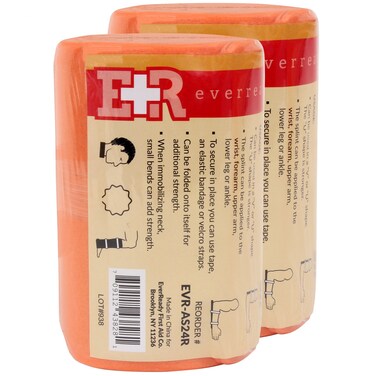 Ever Ready First Aid Universal Aluminum Splint 24 Inch Rolled 2 Pack