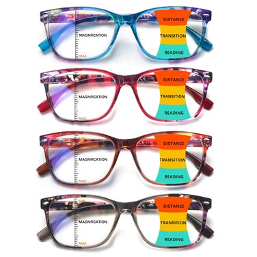 CLASAGA Progressive Multifocus Reading Glasses for WomenBlue Light Blocking Spring Hinge Fashion Pattern Print Computer Readers pattern design5 20 x