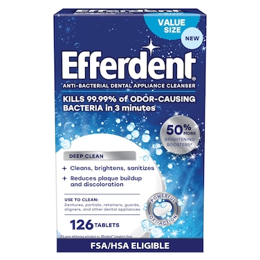 Efferdent Denture Cleaner Tablets Deep Clean 126 Count
