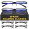 AIMISUV 6Pack Reading Glasses Men Spring Hinge Blue Light Blocking Readers Lightweight TR90 Computer Magnifying Eyeglasses 15X