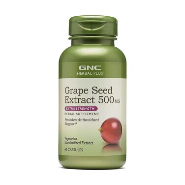 GNC Herbal Plus Grape Seed Extract 500mg Extra Strength 60 Servings