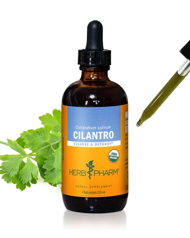 Herb Pharm Cilantro Liquid Extract Drops for Cleansing and Detoxification Support 4 Oz