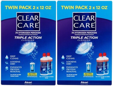 Clear Care Cleaning Disinfection Solution12 oz 2 pack