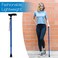 RMS Walking Cane Lightweight Offset Cane with Ergonomic Handle Blue