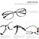 VisionGlobal Blue Light Blocking Glasses for Women Computer Reading TV Glasses Stylish Square Frame400 Magnification