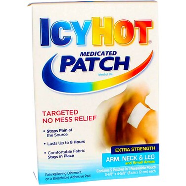 Icy Hot Extra Strength Medicated Patch Small 5 Count Box 2 Count