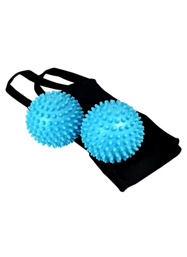 HY-IMPACT Hyper Impact 3 Speed Vibrating Massage Therapy Spheres with Expandable Strap