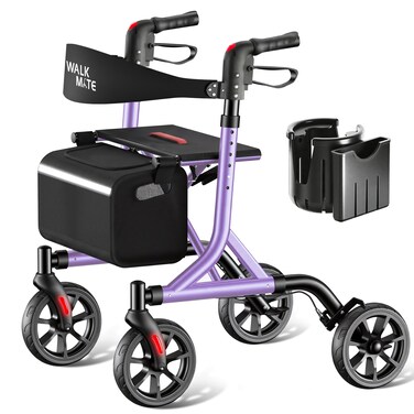 WALK MATE Rollator Walker for Seniors with Seat Lightweight Foldable