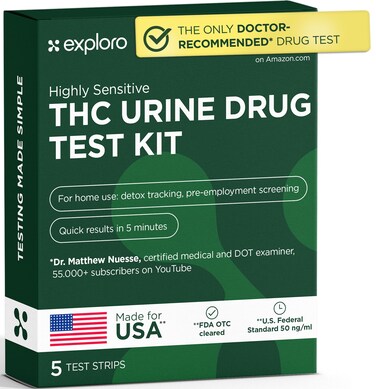 Exploro Marijuana Test Strips 5 Pack THC Urine Test