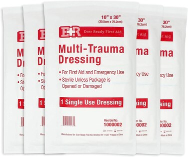 Ever Ready First Aid MultiTrauma Dressing 10x30 5 Count