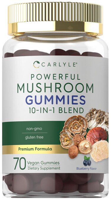 Carlyle Mushroom Complex Gummies 70 Count 10in1 Blend