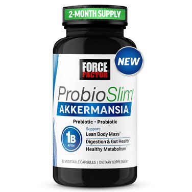 Force Factor ProbioSlim Akkermansia Prebiotics Probiotic with 1B AFUs