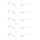 VIDEBLA 5 Pack Computer Reading Glasses Men and Women Anti Eyestrain Blue Light Blocking Glasses for Reading 5 Clear 000