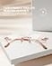 TERAISE Trendy Rimless Reading Glasses for Women Stylish Blue Light Blocking Computer Reader Clear Lens Comfortable and Lightweight Frameless Presbyopia Eyeglasses15X