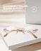 TERAISE Trendy Rimless Reading Glasses for Women Stylish Blue Light Blocking Computer Reader Clear Lens Comfortable and Lightweight Frameless Presbyopia Eyeglasses15X