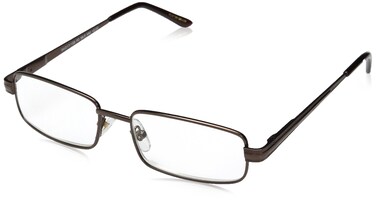 Foster Grant Mens Axton Rectangular Reading Glasses Satin BrownTransparent 59 mm 275