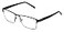 V.W.E. VWE Men Premium Rectangle Metal with Plastic Temple Extra Large Reader 152mm Wide Frame Reading Glasses Gunmetal 125