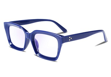 FEISEDY Retro Square Blue Light Blocking Reading Glasses Anti Glare Digital Eyestrain Reader B2479 Blue 250x