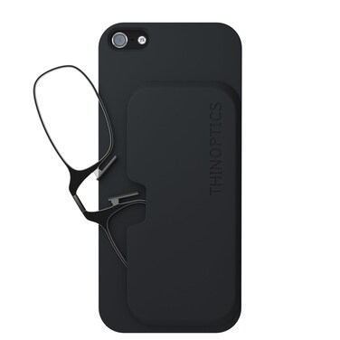 ThinOptics Slimline iPhone Case Rectangular Reading Glasses iPhone 55SBlack Frames Black Case 200