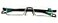 V.W.E. Featherweight Slim Half Rim Memory Flex Reading Glasses With Antireflective AR Coating black 250