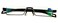 V.W.E. Featherweight Slim Half Rim Memory Flex Reading Glasses With Antireflective AR Coating black 250