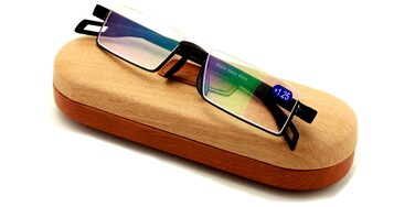 V.W.E. Featherweight Slim Half Rim Memory Flex Reading Glasses With Antireflective AR Coating black 250