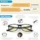 JS JS Blue Light Blocking Reading Glasses Haka Rectangle Black Frame 15