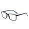 OPULIZE INK Reading Glasses Value 2 Pack Large Rectangular Frame Spring Hinges Scratch Resistant Black Grey Mens Womens 100