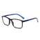 OPULIZE INK Reading Glasses Value 2 Pack Large Rectangular Frame Spring Hinges Scratch Resistant Black Grey Mens Womens 100