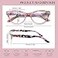 Sumkyle 4 Pack Cat Eye Reading Glasses Blue Light Blocking for WomenStylish Pattern Spring Hinges Computer Readers 4 Mix 175