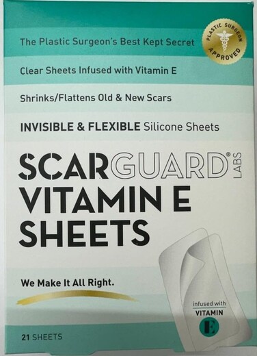 ScarGuard Scarsheet Nearly Invisible Silicone Scar Sheets 21 Count