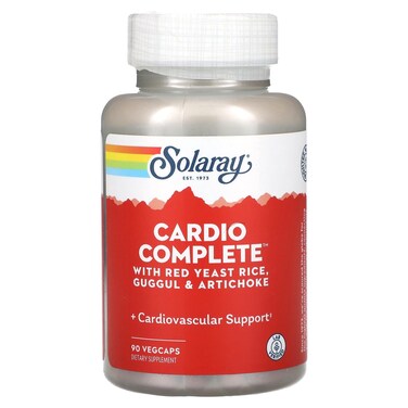 SOLARAY CardioComplete Cardiovascular System Support Red Yeast Rice Guggul Artichoke Extracts More 90 VegCaps