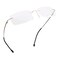 LifeArt Blue Light Blocking Computer Reading GlassesMens and Womens Rimless Frame Silver No Magnification