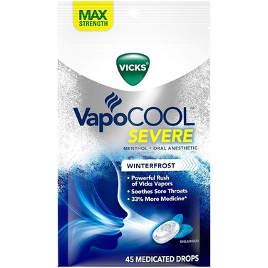 Crislan VapoCOOL Severe Medicated Drops Winterfrost 45 Drops Pack of 2