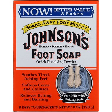 JohnsonJohnsons Foot Soap Powder 8 Packets