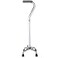 Carex Quad Cane with Small Base Quad Walking Cane with Offset Cane Handle and Adjustable Height 4 Tip Cane for Stability GreySilver