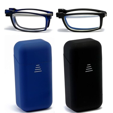 MMOWW Folding Reading Glasses Compact Portable Readers Blue Light Blocking For Men Women Computer Glasses 2 Pack in Case 10