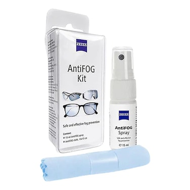 ZEISS Fog Defender System AntiFog Kit for Glasses 2 Pack 2 Spray Bottles and 2 Microfiber Cloths