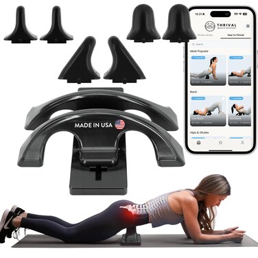 Thrival Relief Pro Adjustable Psoas Muscle Release Tool Carbon Black