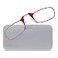 ThinOptics unisexadult Reading Glasses White Universal Pod Case Red Frames 250 Strength Readers Red Frames White Case 44 mm
