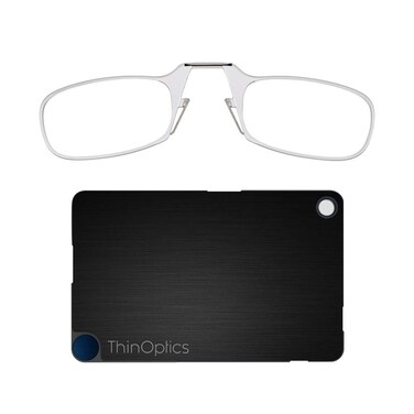 ThinOptics Reading Glasses FlashCard Case Clear Frame 250 Strength Readers