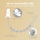 Eascrozn Baby Pacifier Clip 6 Pack Silicone Pacifier Holder BPA Free